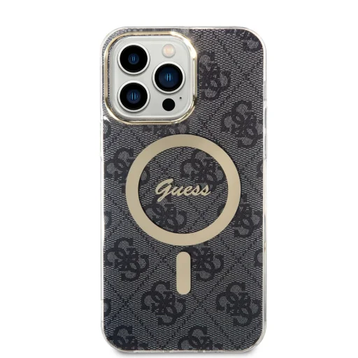iPhone 14 Pro Guess BUGUHMP14LH4EACSK 4G MagSafe kompatibilis hátlap + vezeték nélküli töltő fekete - 4