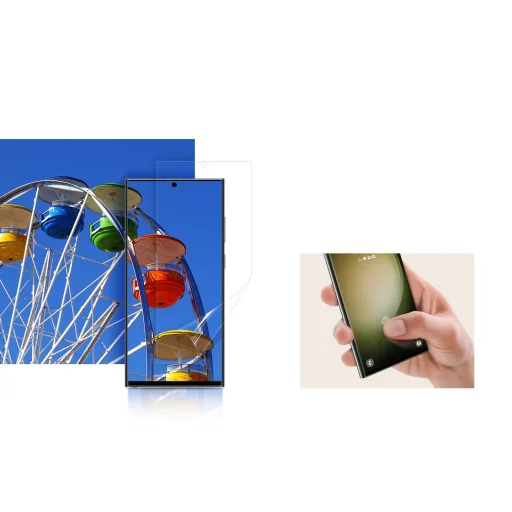 Samsung Galaxy S23 Ultra EF-US918CTE 2 db-os gyári kijelzővédő fólia szett - 4