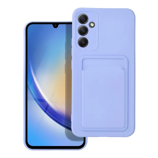 Samsung Galaxy A34 5G Card Case Szilikon tok hátlapi kártyatartóval lila - 1