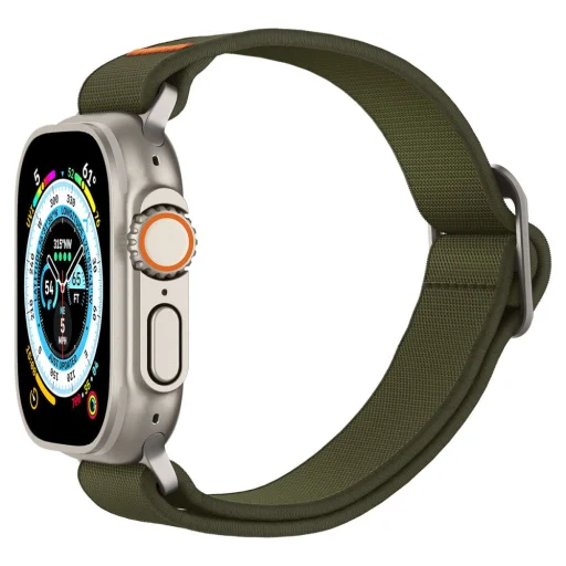 Apple Watch 4/5/6/7/8/9/SE/Ultra (42/44/45/49 mm) Spigen Fit Lite óraszíj khaki - 8