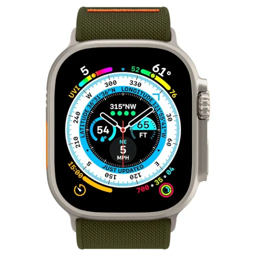 Apple Watch 4/5/6/7/8/9/SE/Ultra (42/44/45/49 mm) Spigen Fit Lite óraszíj khaki - 6