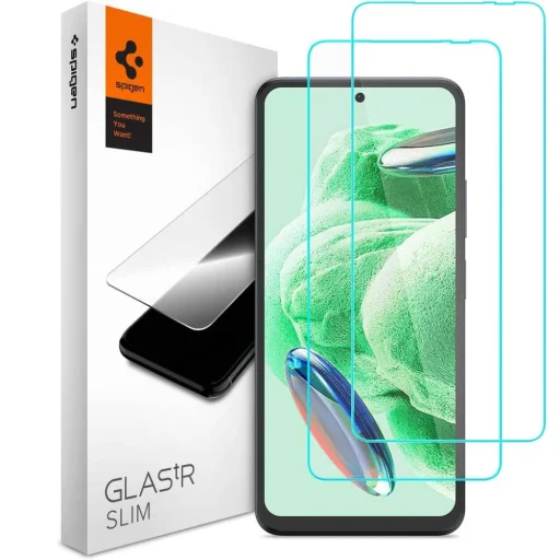 Xiaomi Redmi Note 12 5G/Poco X5 5G Spigen Glas.TR Slim kijelzővédő üvegfólia 2db - 1
