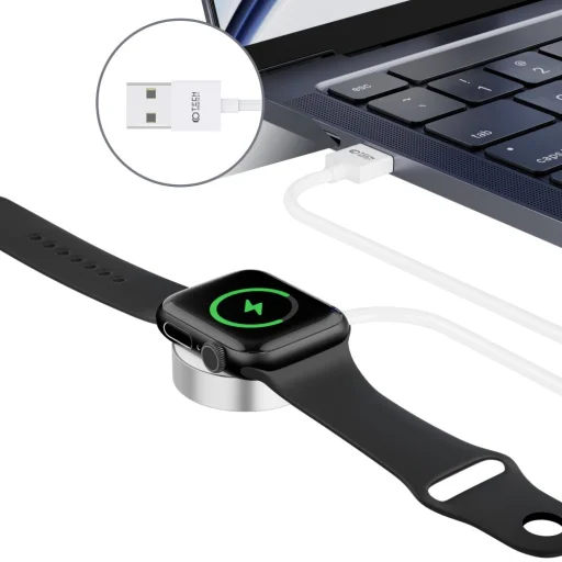 Tech-Protect Ultraboost mágneses Apple Watch töltőkábel 120 cm fehér - 3
