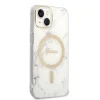 iPhone 14 Guess BUGUHMP14SHMEACSH Marble MagSafe kompatibilis hátlap + vezeték nélküli töltő fehér - 4