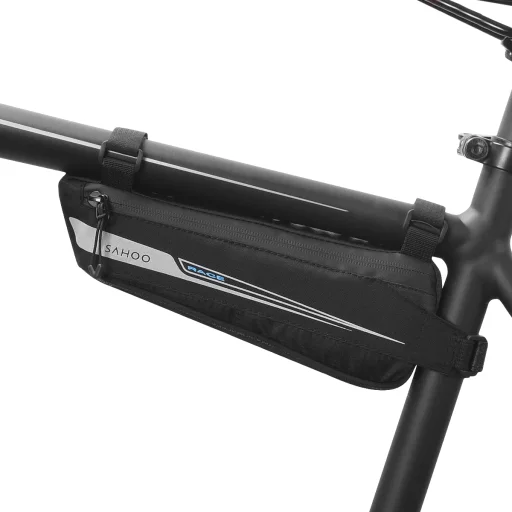 Biciklitáska / kerékpártáska cipzárral 0.6L fekete (SAHOO 121444-SA) - 1