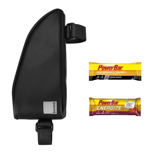 Biciklitáska / kerékpártáska cipzárral 0,3L fekete (SAHOO 122051) - 5