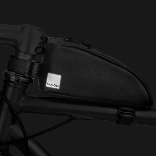 Biciklitáska / kerékpártáska cipzárral 0,3L fekete (SAHOO 122051) - 1
