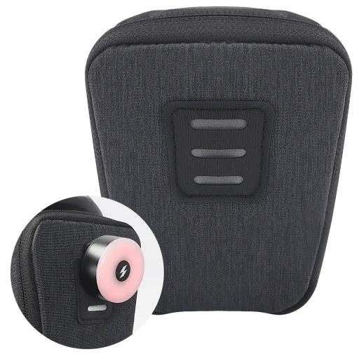 Biciklitáska / kerékpártáska cipzárral 0.8L fekete (SAHOO 131470S-SA) - 4