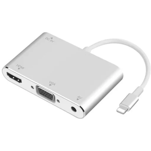 3 az 1-ben Lightning - HDMI + VGA + 3.5mm audio elosztó adapter - 1
