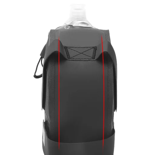 Biciklitáska / kerékpártáska cipzárral 1,5L fekete (SAHOO 132038) - 1