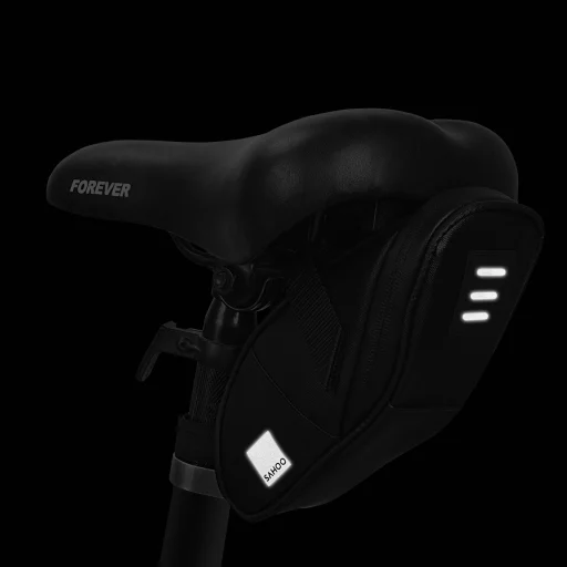 Biciklitáska / kerékpártáska cipzárral 0.5L fekete (SAHOO 132054) - 3