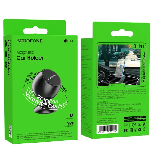 Borofone BH41 mágneses autós telefontartó fekete - 2
