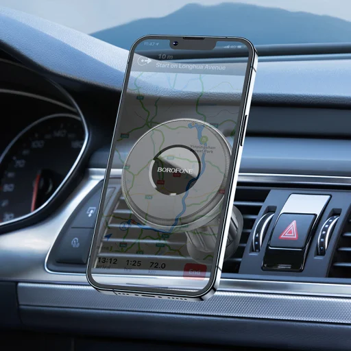 Borofone BH77 mágneses autós telefontartó fekete (MagSafe kompatibilis) - 7