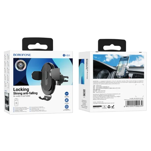 Borofone BH84 autós telefontartó szellőzőrácshoz fekete - 4