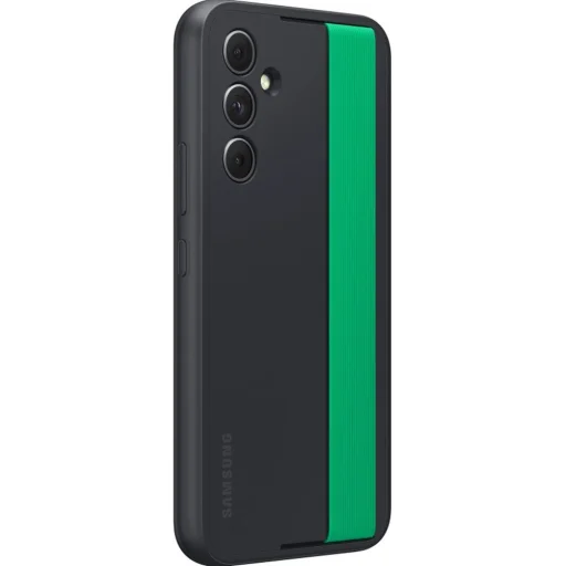 Samsung Galaxy A54 5G gyári szilikon tok zöld pánttal fekete (EF-XA546CBEGWW) - 2