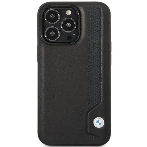  iPhone 14 Pro BMW BMHCP14L22RBDK Bőr kék pöttyös tok fekete - 6