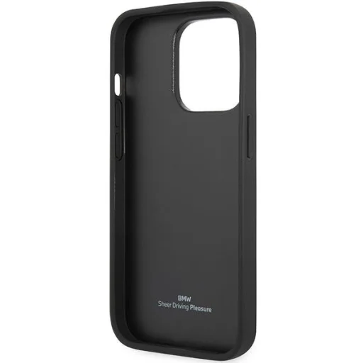  iPhone 14 Pro BMW BMHCP14L22RQDK bőr steppelt tok fekete - 5