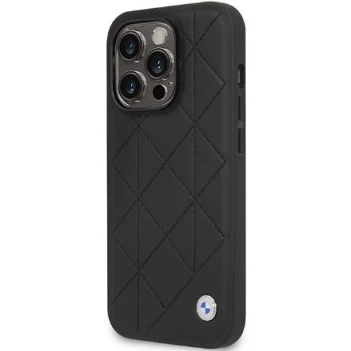  iPhone 14 Pro BMW BMHCP14L22RQDK bőr steppelt tok fekete - 2