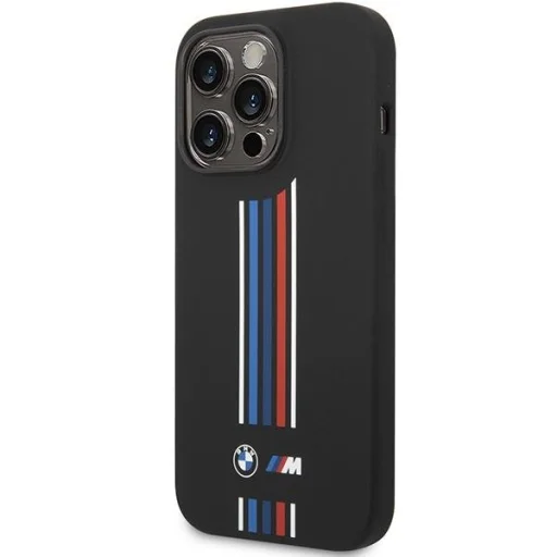  iPhone 14 Pro Max BMW BMHCP14X22SWTK Fekete Szilikon Függőleges Háromszínű Csíkos tok - 7