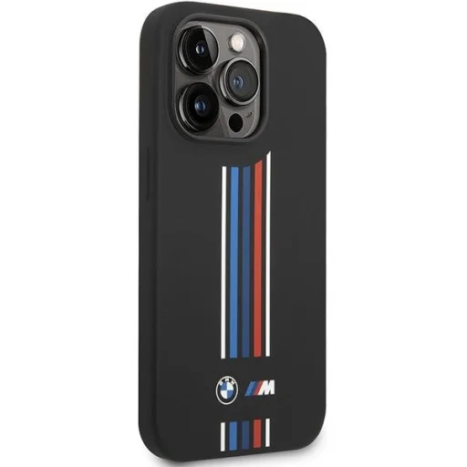  iPhone 14 Pro Max BMW BMHCP14X22SWTK Fekete Szilikon Függőleges Háromszínű Csíkos tok - 2