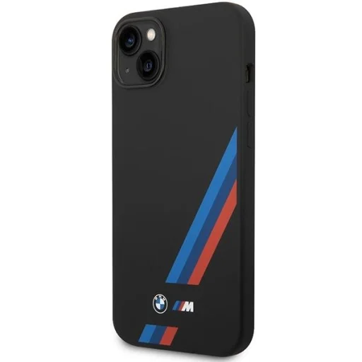  iPhone 14 Plus fekete BMW BMHCP14M22SOTK Szilikon Slanted Stripes tok - 5