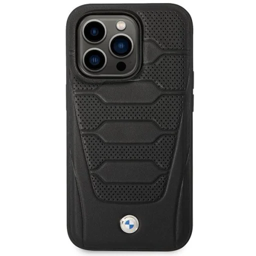  iPhone 14 Pro BMW BMHMP14L22RPSK Leather Seats Pattern fekete ülésmintás tok - 6