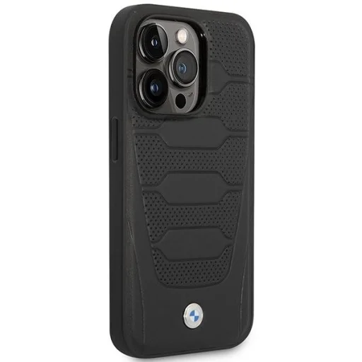  iPhone 14 Pro BMW BMHMP14L22RPSK Leather Seats Pattern fekete ülésmintás tok - 7