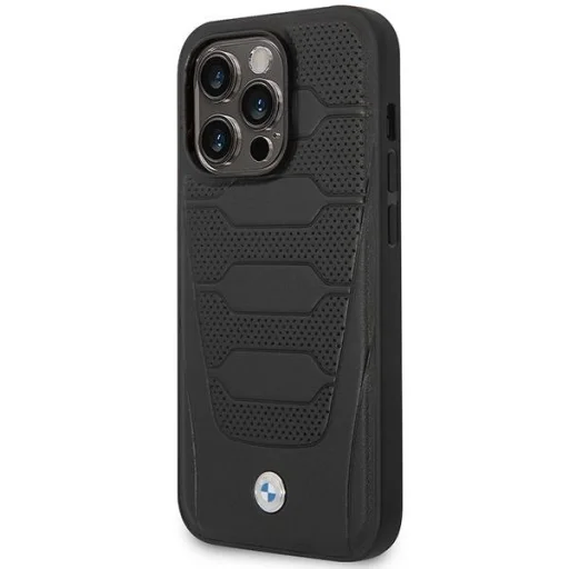  iPhone 14 Pro BMW BMHMP14L22RPSK Leather Seats Pattern fekete ülésmintás tok - 2