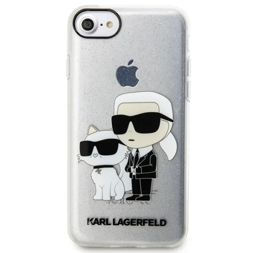 iPhone 7/8/SE 2020/SE 2022 Karl Lagerfeld KLHCI8HNKCTGT Glitter Karl és Choupette tok átlátszó - 4