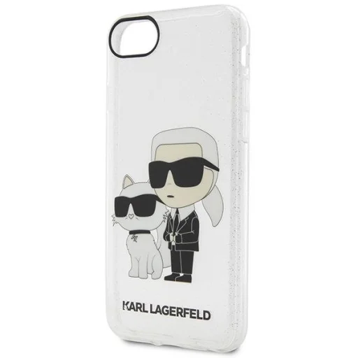 iPhone 7/8/SE 2020/SE 2022 Karl Lagerfeld KLHCI8HNKCTGT Glitter Karl és Choupette tok átlátszó - 5