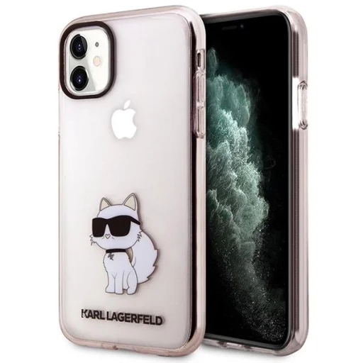 iPhone 11/XR Karl Lagerfeld KLHCN61HNCHTCP Ikonik Choupette tok rózsaszín - 1