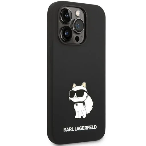 iPhone 14 Pro Max Karl Lagerfeld KLHMP14XSNCHBCK Silicone Choupette MagSafe tok fekete - 5