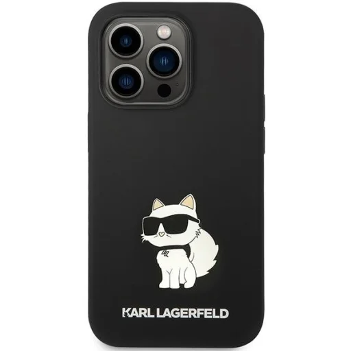 iPhone 14 Pro Max Karl Lagerfeld KLHMP14XSNCHBCK Silicone Choupette MagSafe tok fekete - 2