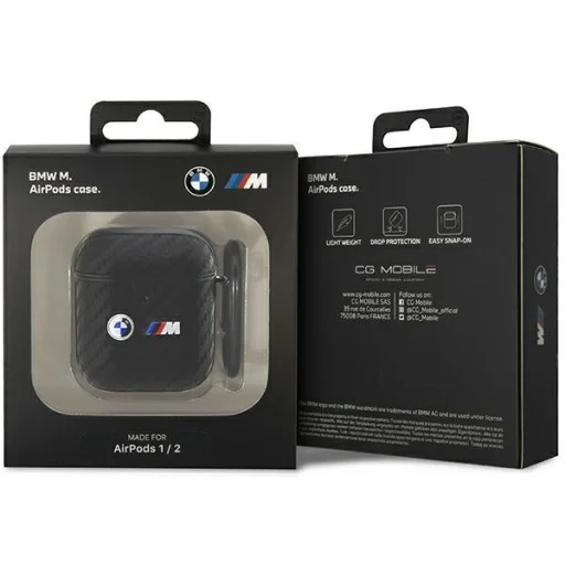 AirPods 1/2 BMW BMA2WMPUCA2 Carbon Double Metal Logo tok fekete - 2