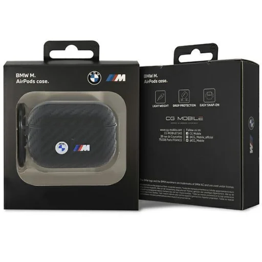 AirPods Pro 2 BMW BMAP2WMPUCA2 Carbon Double Metal Logo tok fekete - 2