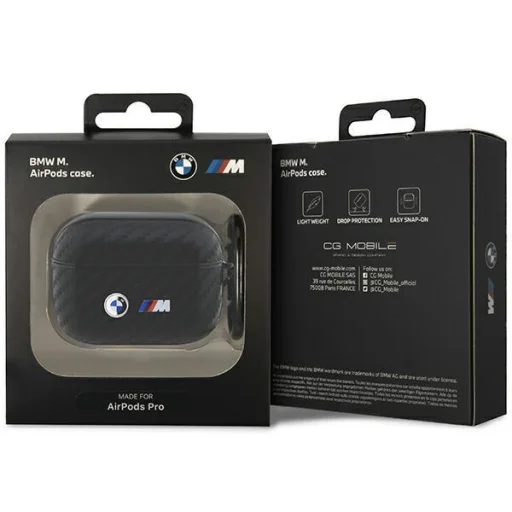 AirPods Pro BMW BMAPWMPUCA2 Carbon Double Metal Logo tok fekete - 2