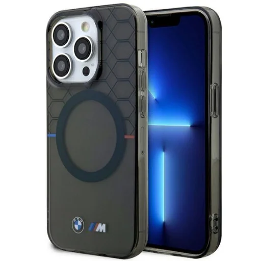  iPhone 14 Pro Max Szürke BMW BMHMP14XHGPK Pattern MagSafe tok - 1