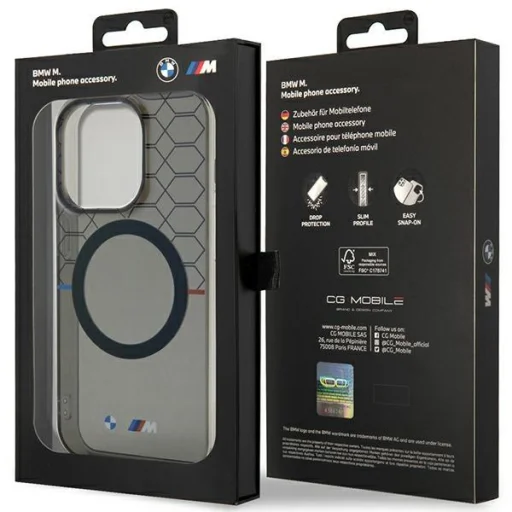  iPhone 14 Pro Max Szürke BMW BMHMP14XHGPK Pattern MagSafe tok - 6