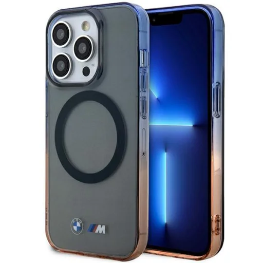  iPhone 14 Pro BMW BMHMP14LHTGE Gradiens Lökhárító MagSafe tok szürke - 1