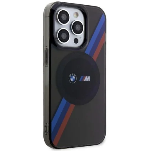  iPhone 14 Pro Max BMW BMHMP14XHDTK Tricolor Stripes MagSafe tok szürke - 5