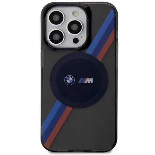 iPhone 14 Pro Max BMW BMHMP14XHDTK Tricolor Stripes MagSafe tok szürke - 7