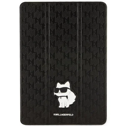 iPad 10.2'' Karl Lagerfeld KLFC10SAKHPCK Saffiano Monogram Choupette Folio Magnet Allover tok fekete - 1