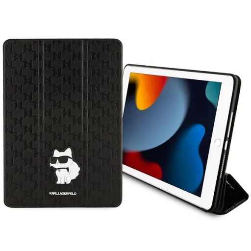 iPad 10.2'' Karl Lagerfeld KLFC10SAKHPCK Saffiano Monogram Choupette Folio Magnet Allover tok fekete - 3