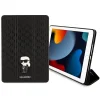 iPad 10.2'' Karl Lagerfeld KLFC10SAKHPKK Saffiano Monogram Ikonik Folio Magnet Allover tok fekete thumbnail