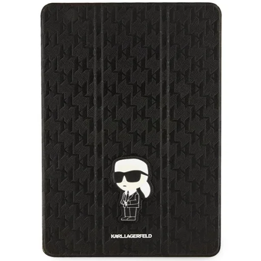 iPad 10.2'' Karl Lagerfeld KLFC10SAKHPKK Saffiano Monogram Ikonik Folio Magnet Allover tok fekete - 1