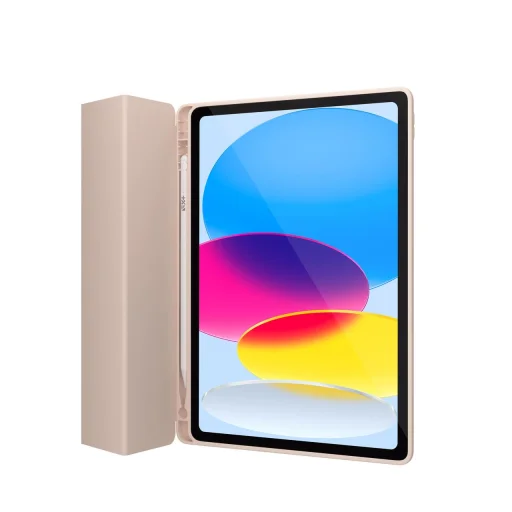 iPad 10.9 (10. generáció) Next One Rollcase tok Pencil tartóval balett rózsaszín - 2