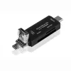 ROCKETEK 3 az 1-ben USB-A, USB Type-C, Micro USB kártyaolvasó SD, micro SD fekete (RT-CR11)