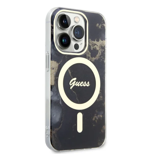 iPhone 14 Pro Guess Marble IML MagSafe kompatibilis tok fekete (GUHMP14LHTMRSK) - 5