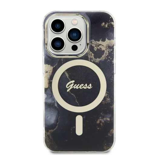 iPhone 14 Pro Guess Marble IML MagSafe kompatibilis tok fekete (GUHMP14LHTMRSK) - 6