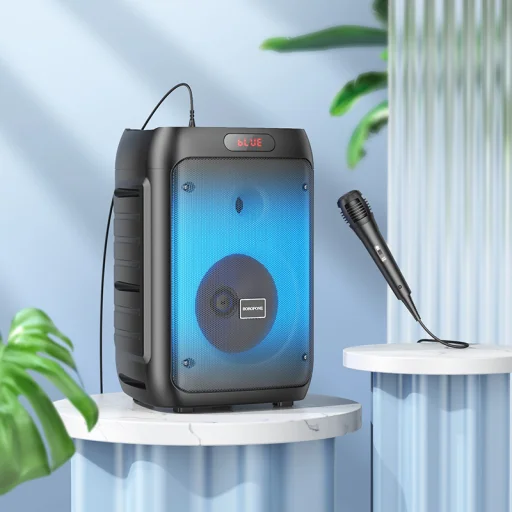 Borofone BP10 Fireworks Bluetooth hangszóró mikrofonnal fekete - 6